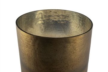 Bronz Gold Alüminyum Dekoratif Mumluk 26x41cm