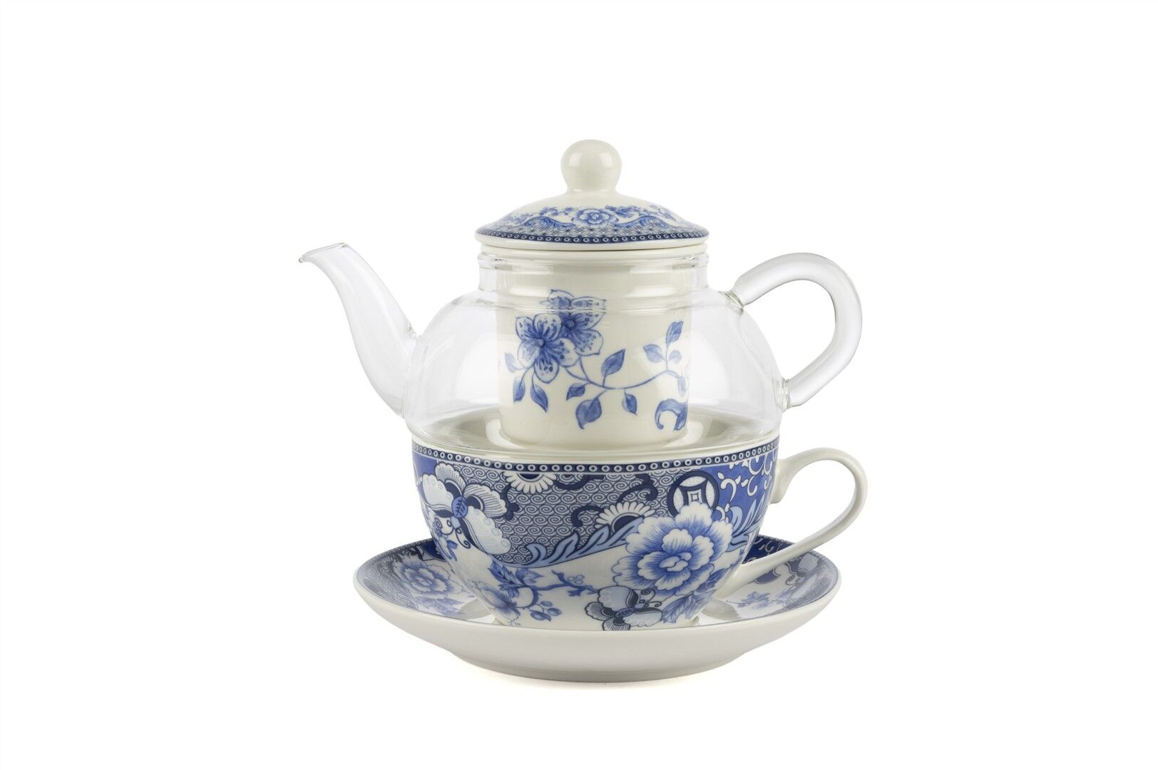 Blue Garden Tek Kşilik Demlik Fincan