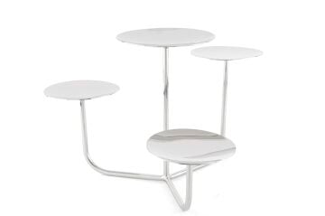 Silver 4 Katlı Kek Standı 40x26cm
