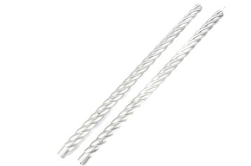 Silver İnce 2li Mum 48cm