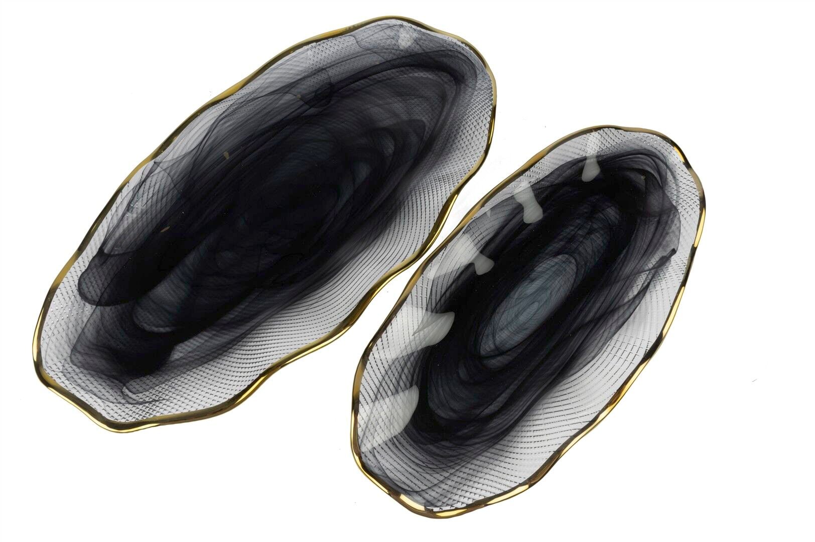 Luxe Edge 2li Oval Servis Tabağı 40x20 34x17cm