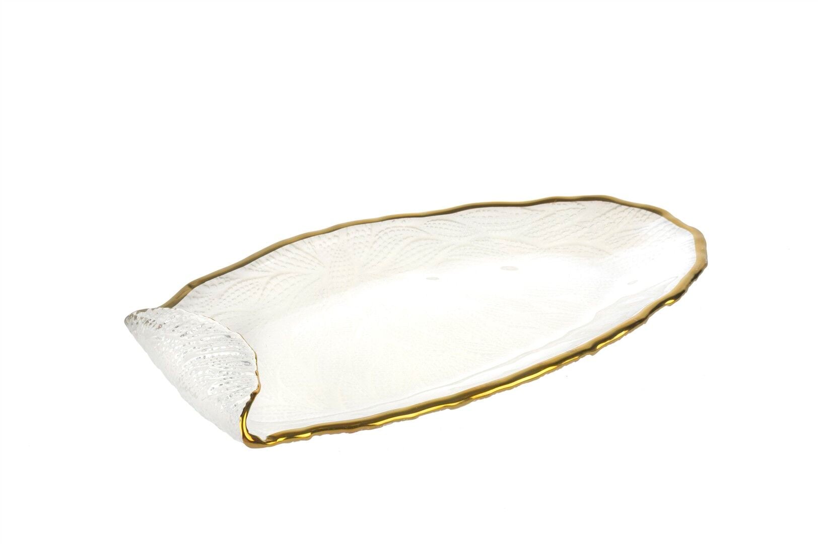 Flora Gilded Sunum Tabağı 31x18cm