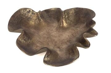 Antik Bronz Dekoratif Tabak 38x35cm