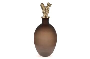 Bronz Cam Gold Başlıklı Küp 25x66cm