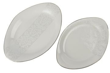 Pearl Mist 2li Oval Tabak 31cm 28cm