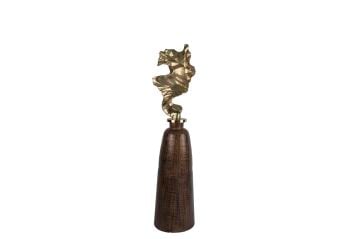 Kahverengi Gold Başlıklı Küp 28x25x109cm