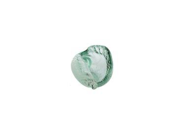 Yeşil İstiridye Cam Dek Obje 22x9cm