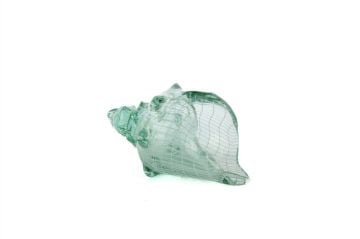 Yeşil İstiridye Cam Dek Obje 20x11cm
