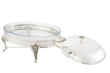 Brittany Oval Isıtıcılı Servis 46x25x21cm