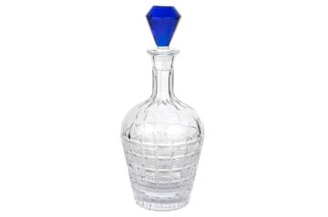 Mavi Kapak Kristal Şişe 14x30cm
