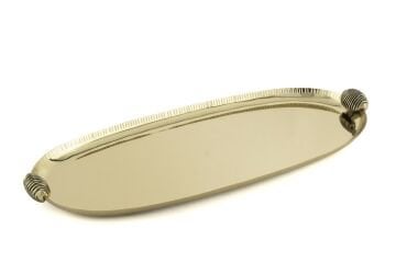Gold Oval Tepsi 46x19x4cm