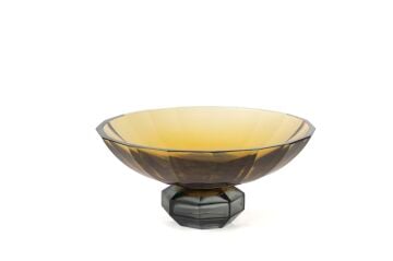 Amber Kristal Dekoratif Kase 30x15cm