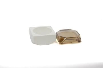 Kristal Beyaz Şampanya Takı Kutusu 10x10x8cm