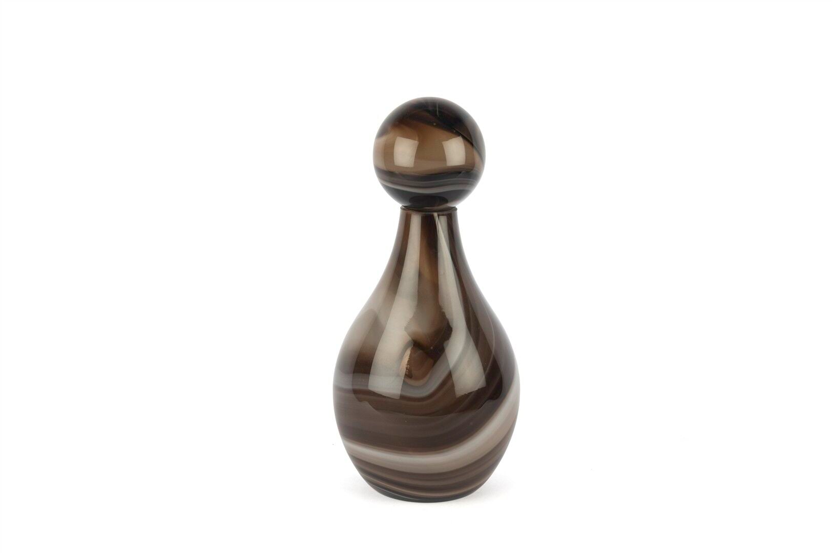 Kahve Krem Kapaklı Dekoratif Şişe 18x36cm