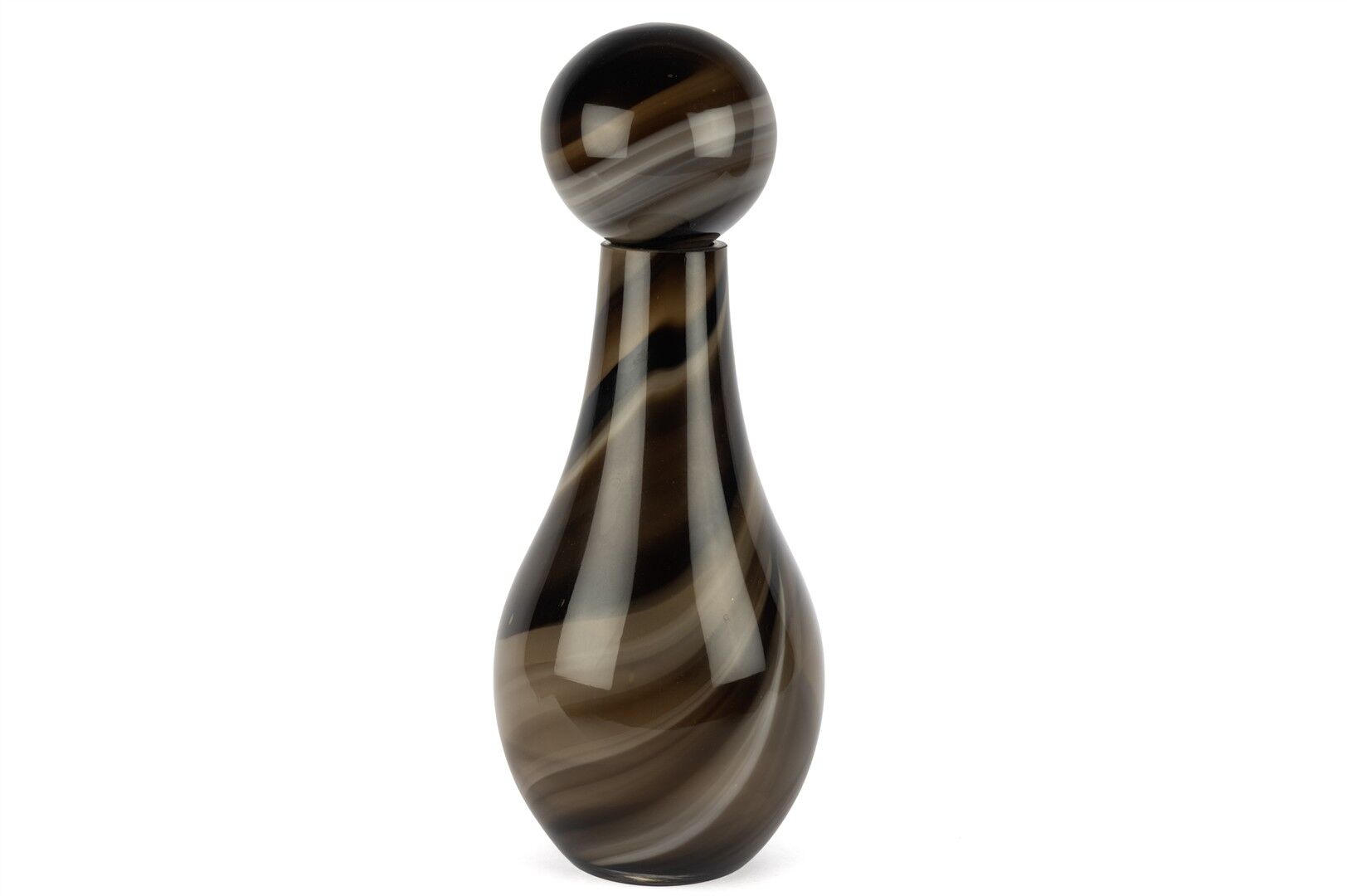 Kahve Krem Kapaklı Dekoratif Şişe19x47cm