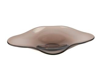 Pembe Cam Dekoratif Tabak 43x23cm