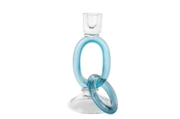 Mavi Cam Halka Mumluk 16x24cm