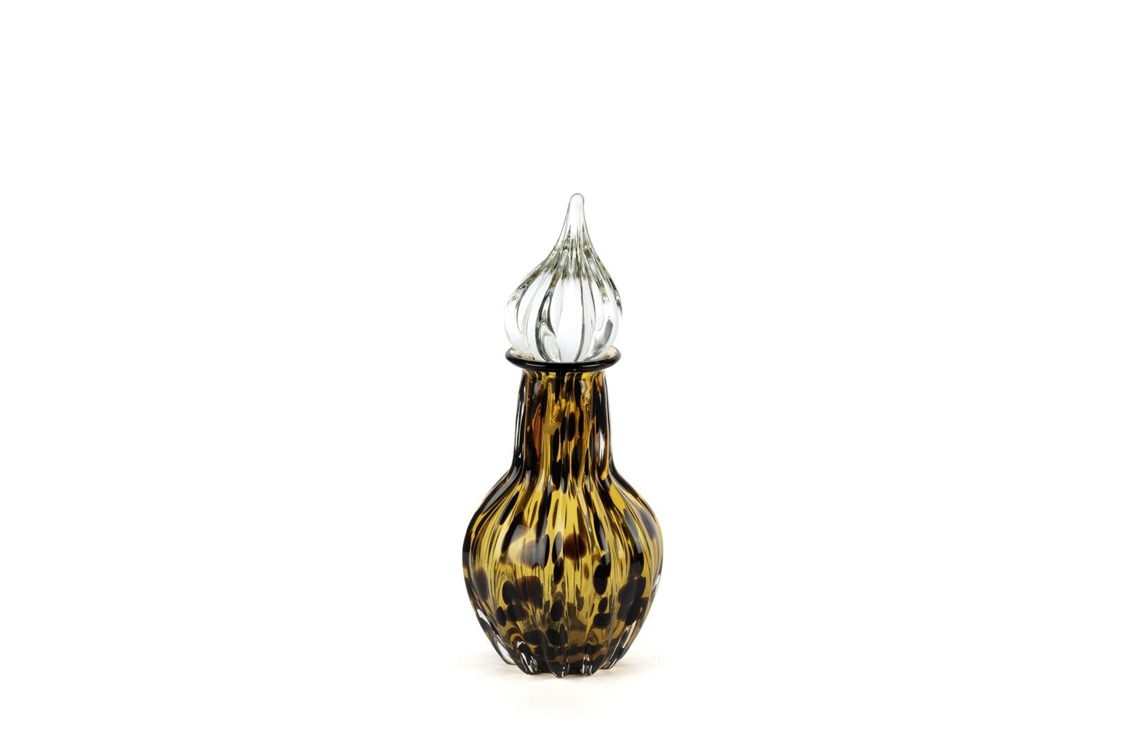 Amber Cam Şeffaf Kapak Dekoratif Şişe 13x29cm