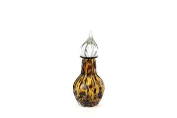Amber Cam Şeffaf Kapak Dekoratif Şişe 13x29cm