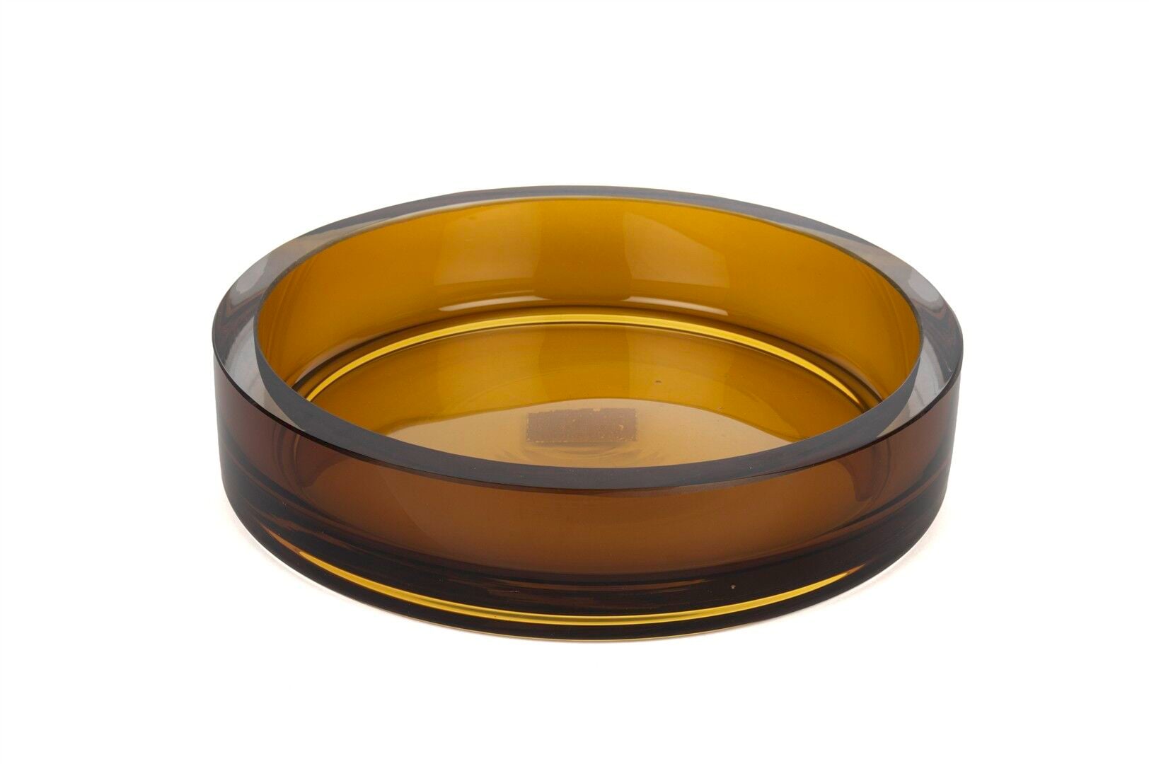 Amber Kristal Yuvarlak Dekoratif Kase 27x6cm