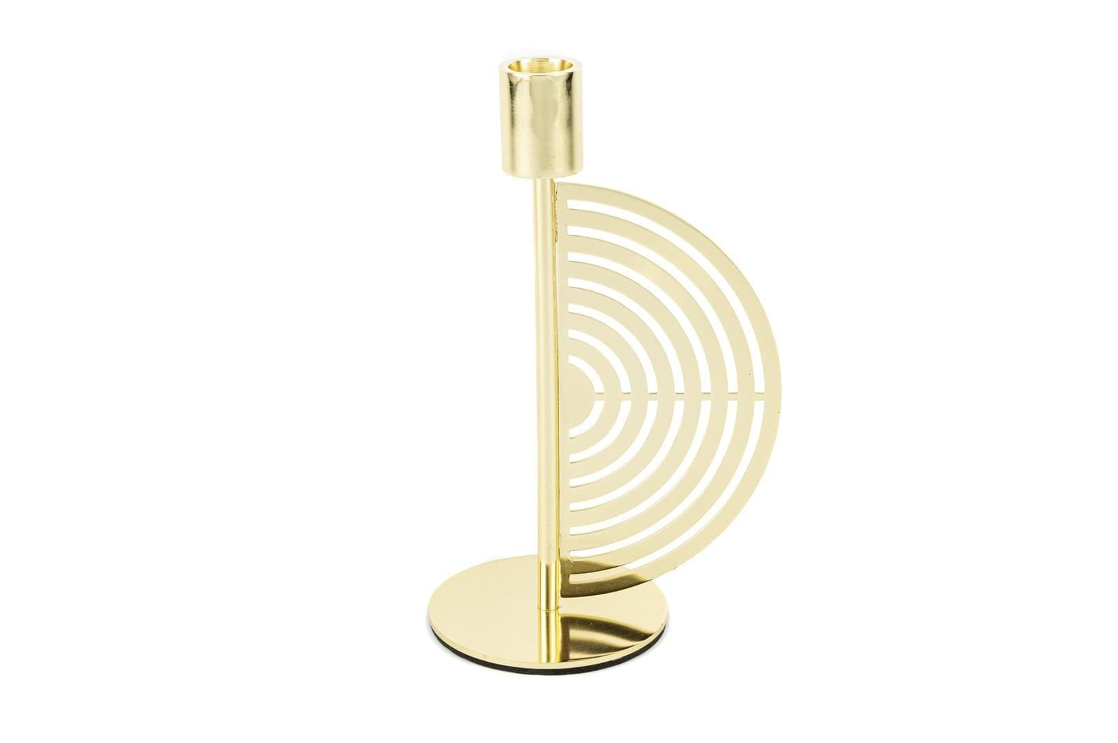 Circle Gold Metal Mumluk 9x21cm