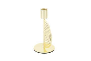 Circle Gold Metal Mumluk 9x18cm