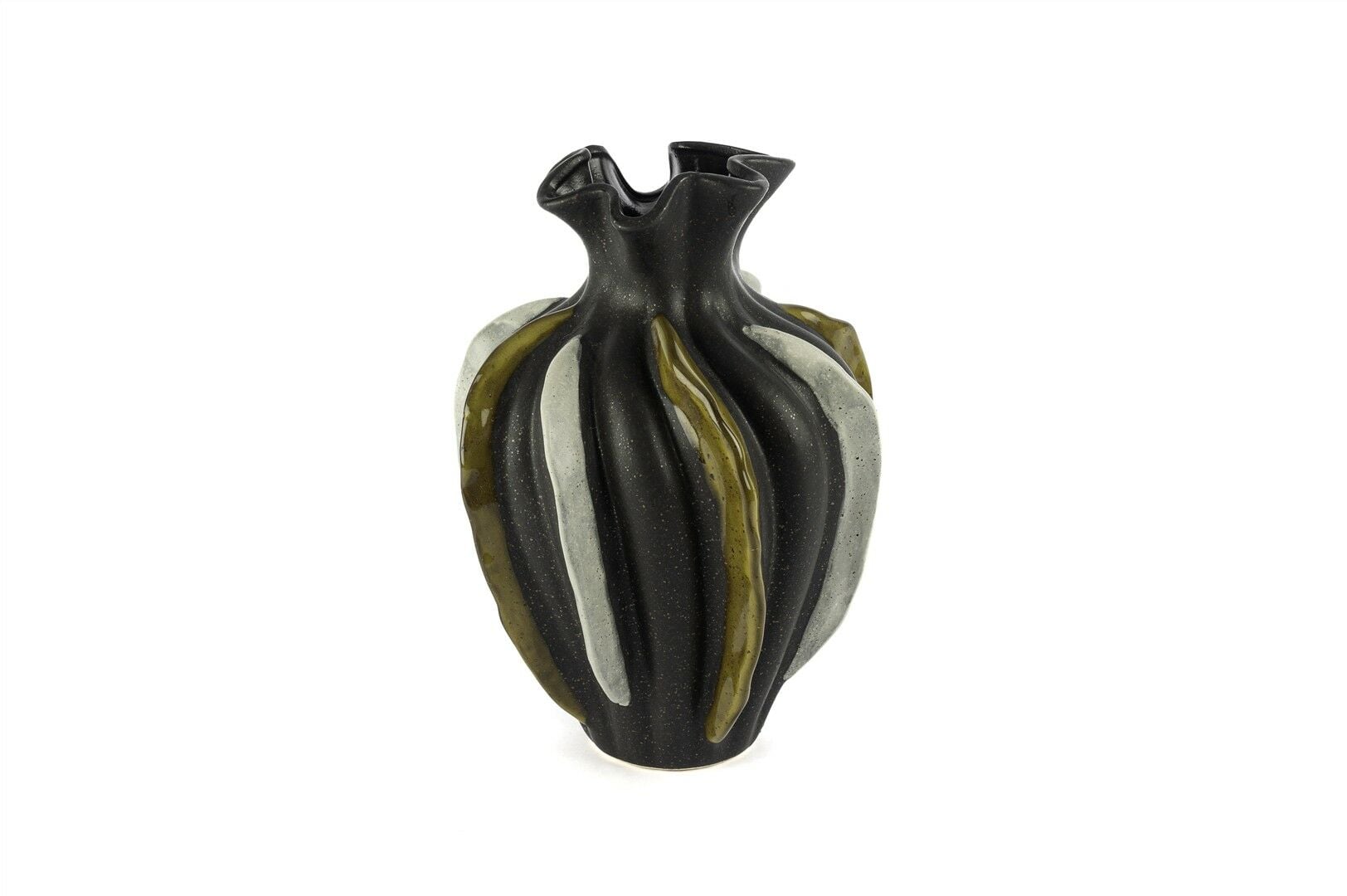 Gri Gold Beyaz Vazo 25x34cm