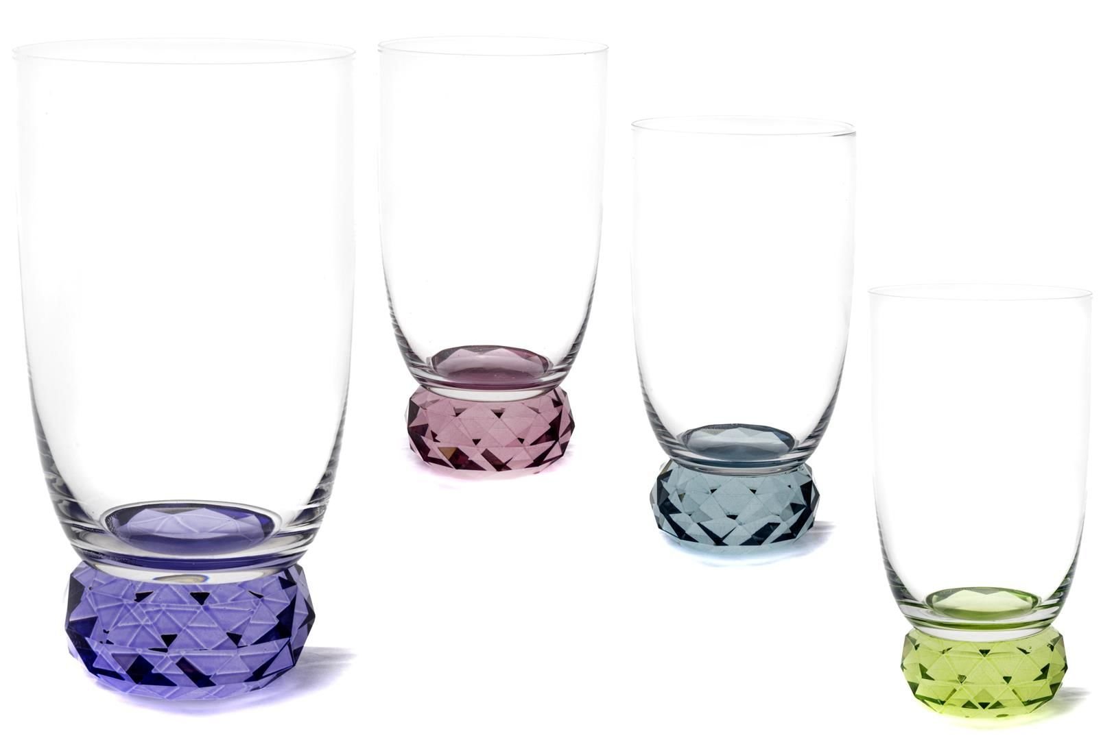 Moonly Renkli 4lü Meşrubat Bardağı 500ml