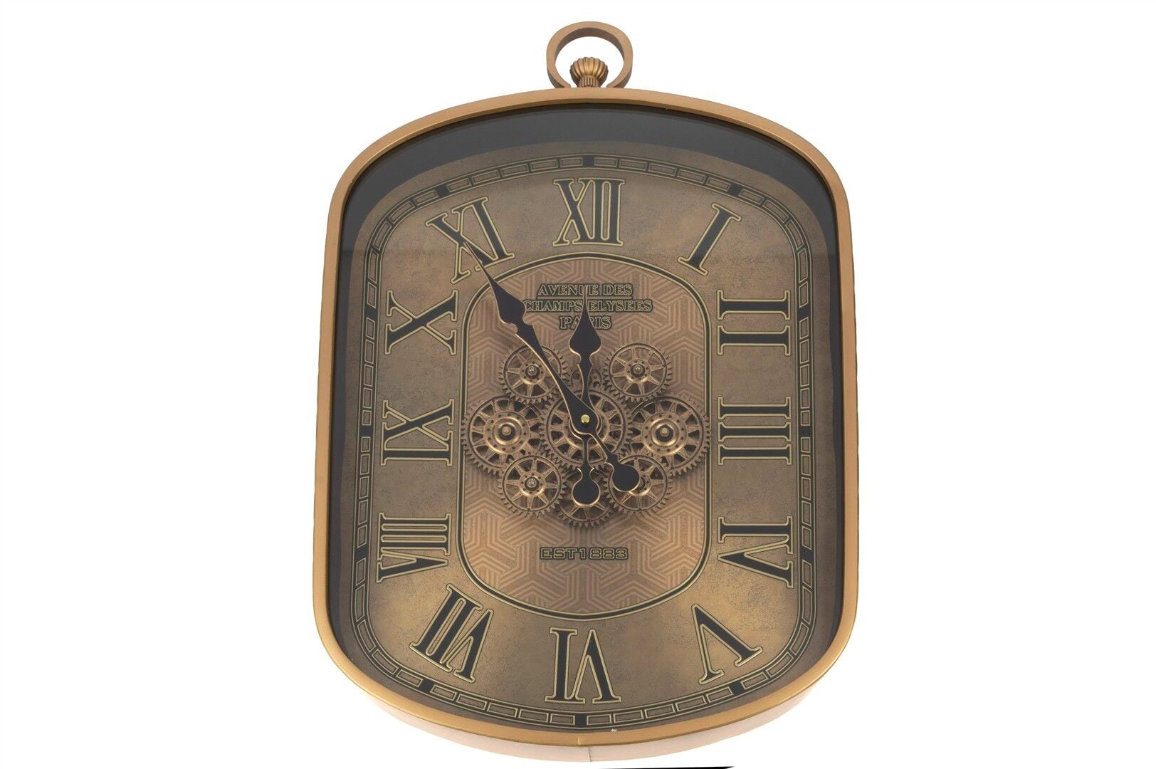 Gold Oval Duvar Saati 63x42x8cm