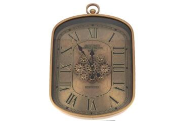 Gold Oval Duvar Saati 63x42x8cm