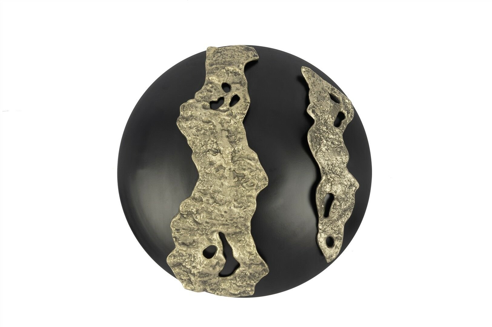 Siyah Gold Orta Metal Duvar Dekoru 42cm