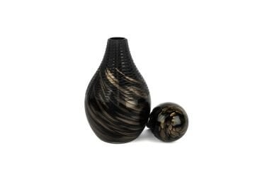 Siyah Bronz Dek Cam Şişe 18x36cm