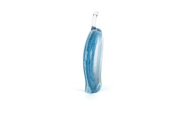 Mavi Işıltılı Cam Dek Elma 22x25cm