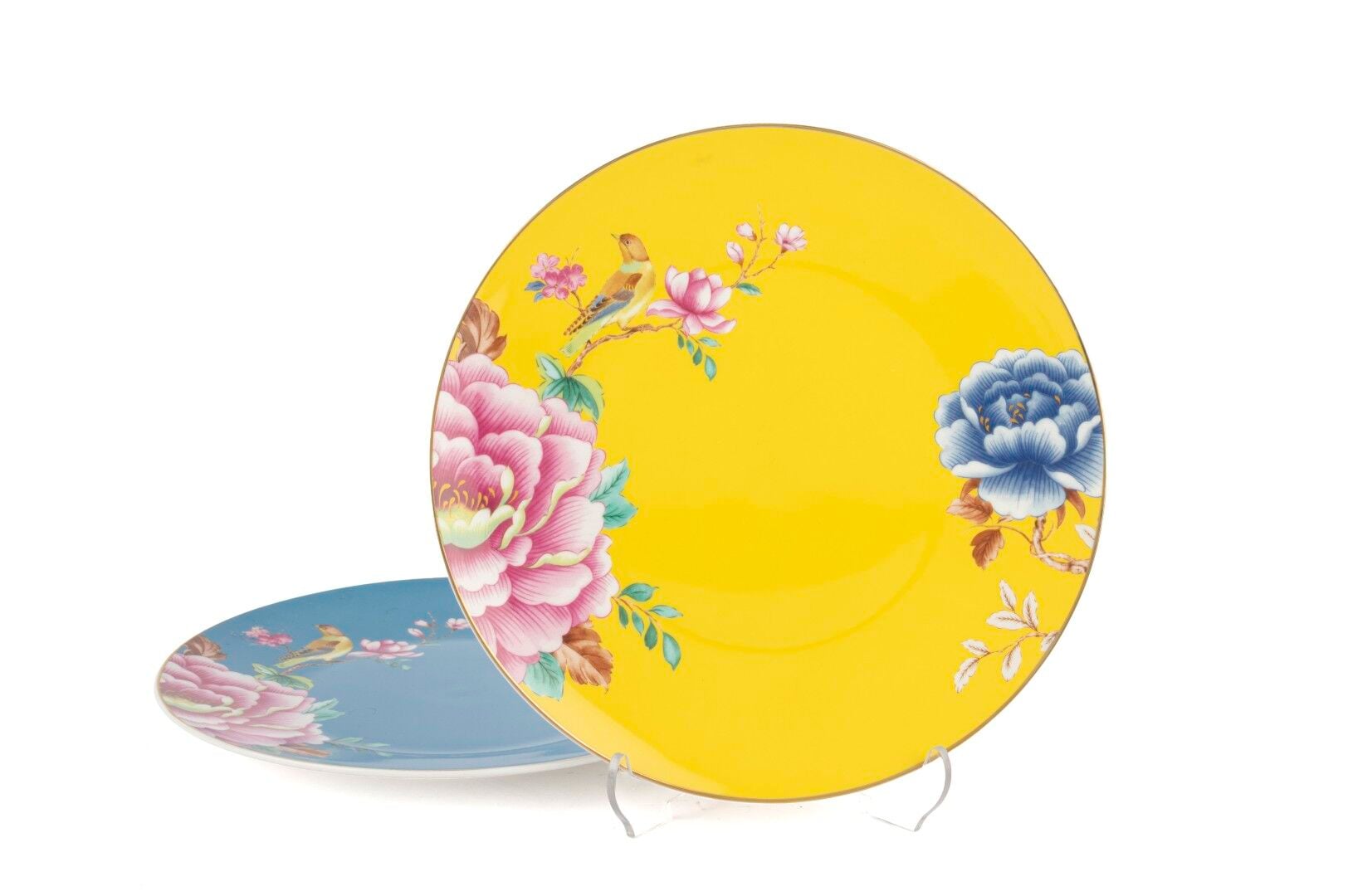Verona 2li Mavi Sarı Pasta Tabağı 21cm