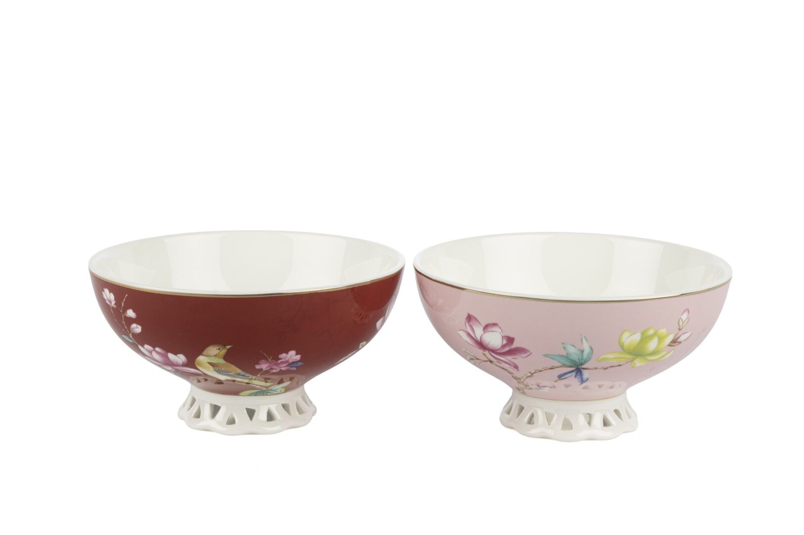 Verona 2li Pembe Bordo Kase 12cm