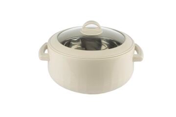 Krem Cam Kapaklı Thermo Box 2.7L 26cm