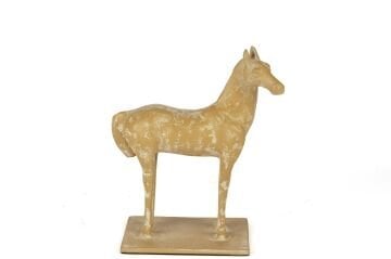 Horse Kiremit Alçı Dokulu Dekoratif Obje 18x23cm