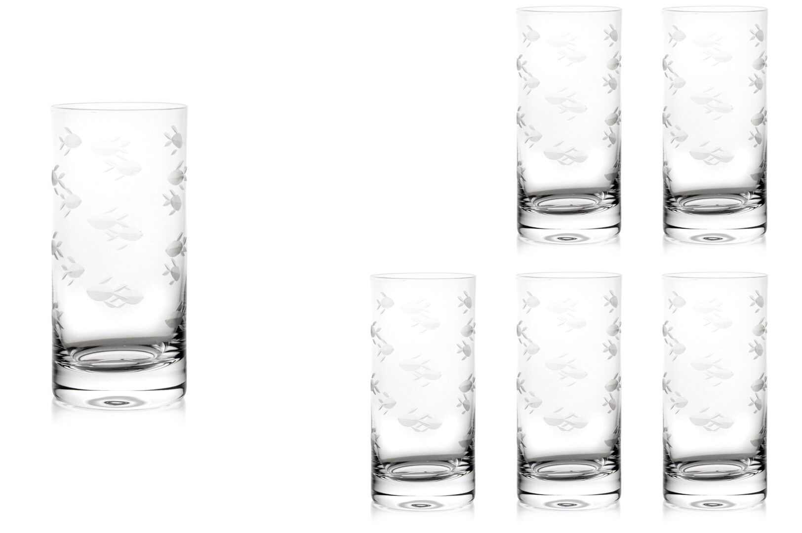Balık Kesimli 6lı Rakı Bardağı 220ml