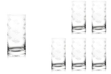 Balık Kesimli 6lı Rakı Bardağı 220ml