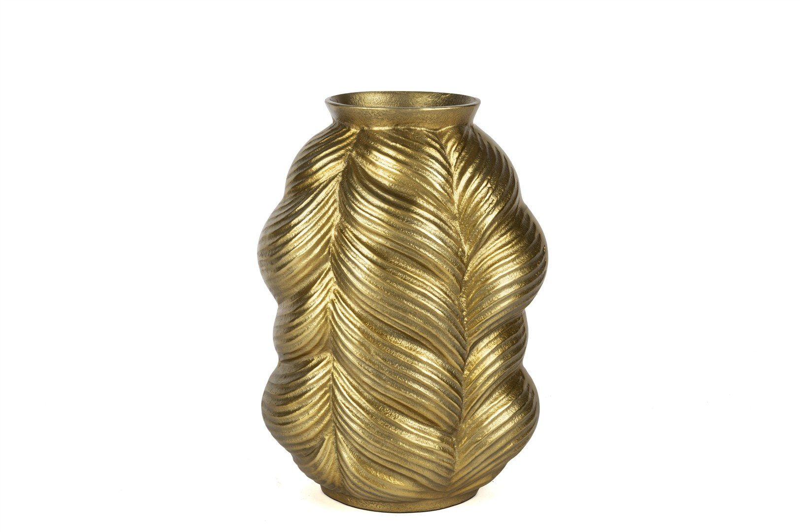 Gold Dalgalı Vazo 25x33cm