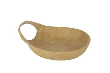 Kiremit Eskitme Yuvarlak Kulplu Dekoratif Kase 41x11cm
