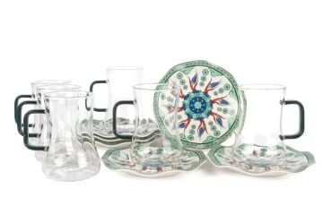 Verde Mosaic 6lı Cam Çay Seti 180ml