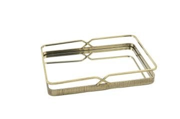Antik Gold Aynalı Tepsi 38x26x6cm