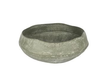 Yeşil Eskitme Dekoratif Kase 34x16cm
