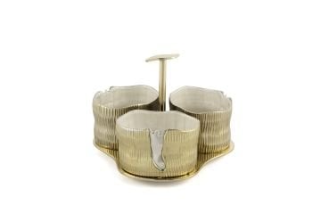 Gold 3lü Çerezlik 20x15cm