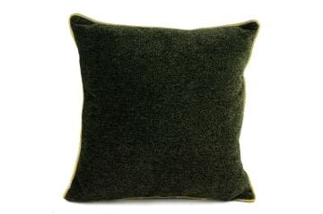 Olive Düz Yeşil Sarı Biyeli Yastık Kırlent 50cm