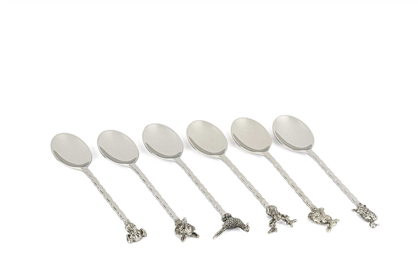 Silver 6lı Hayvan Figürlü Çay Kaşığı