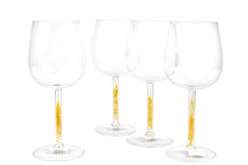 Yellow Cam 4lü Kırmızı Şarap Kadehi 450ml