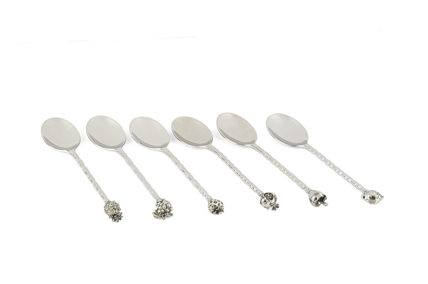 Silver 6lı Meyve Figürlü Çay Kaşığı