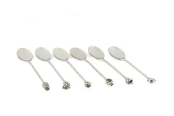 Silver 6lı Meyve Figürlü Çay Kaşığı